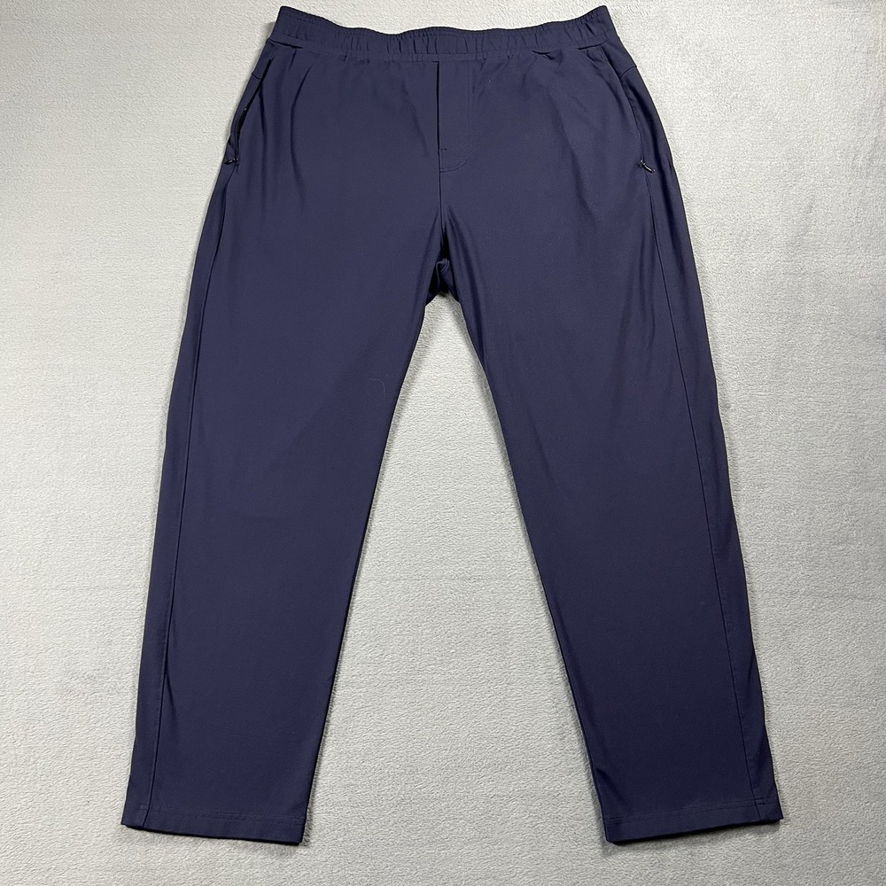 Public Rec Pants Mens 40x30 Blue Joggers All Day Everyday Zip Pockets Gym